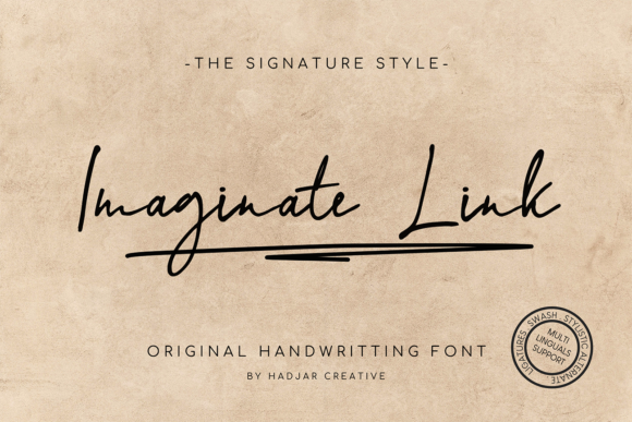 Imaginate Link: The Handwritten Font That Brings Your Design to Life