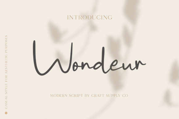 Wondeur: A Sweet and Delicate Handwritten Font